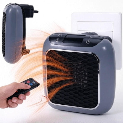 Mini Electric Handy Heater 800W with Remote | Wall Plug Portable Room Heater