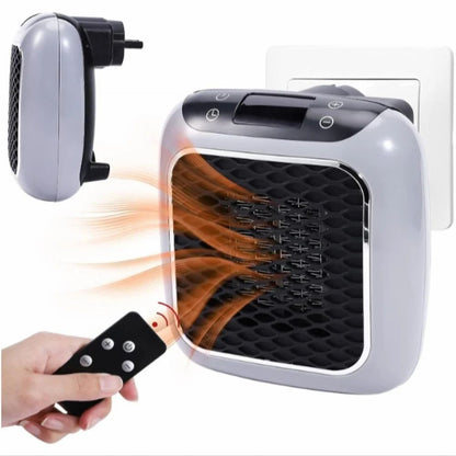 Mini Electric Handy Heater 800W with Remote | Wall Plug Portable Room Heater