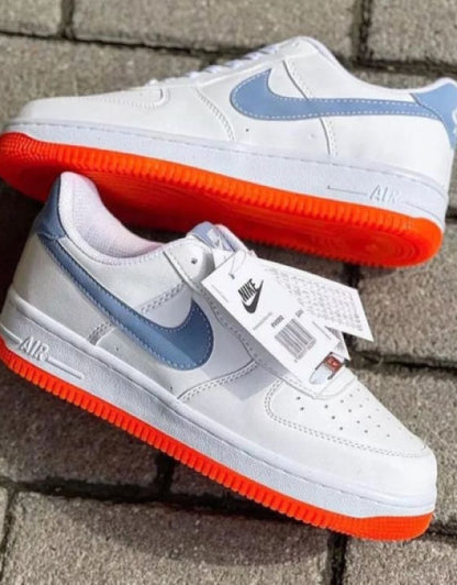 Nike Air Force 1 Low – White / Blue / Orange